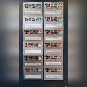 Marlboro Coupon with Black and White Text